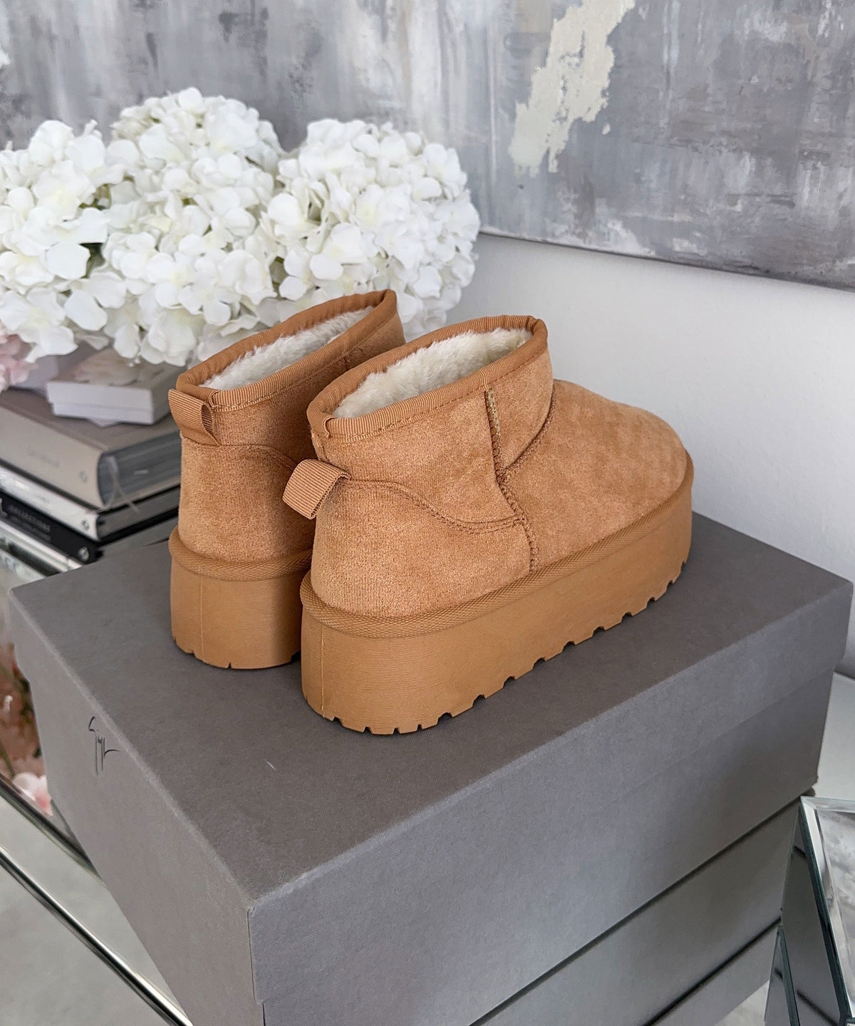 Botas de plataforma forradas Nina Chestnut