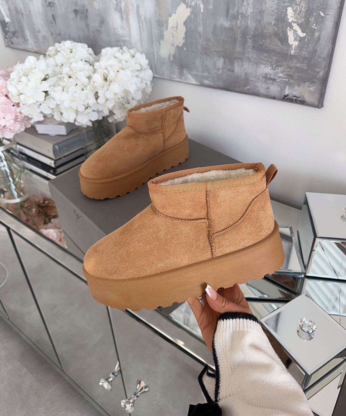 Botas de plataforma forradas Nina Chestnut
