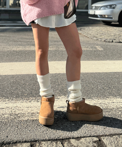 Botas de plataforma forradas Nina Chestnut