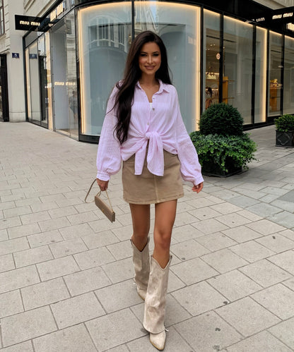 Botas vaqueras Lavinia beige