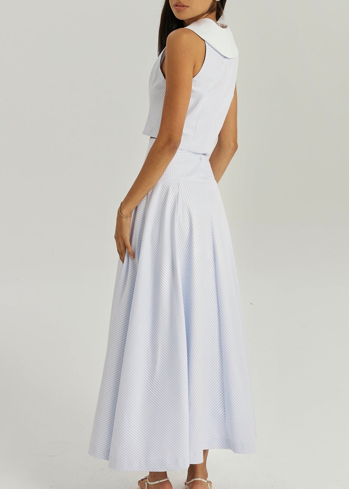 Top de día a rayas Juliana | Azul/Blanco
