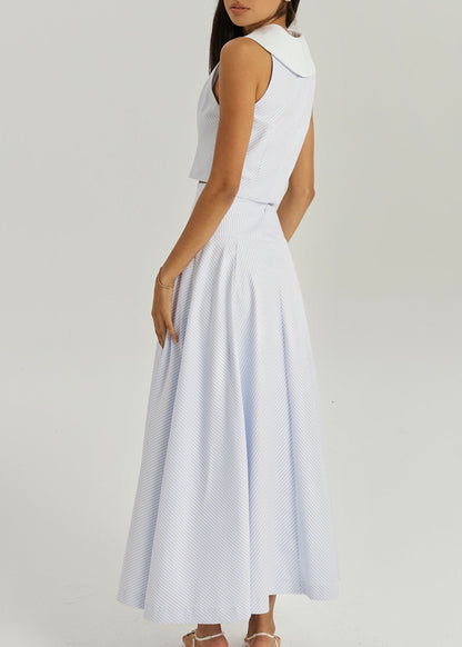 Top de día a rayas Juliana | Azul/Blanco