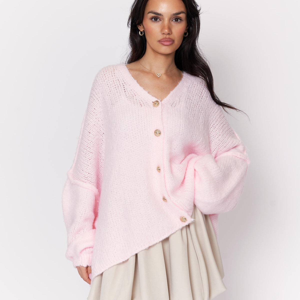 CozyGlam Oversize V-Cardigan