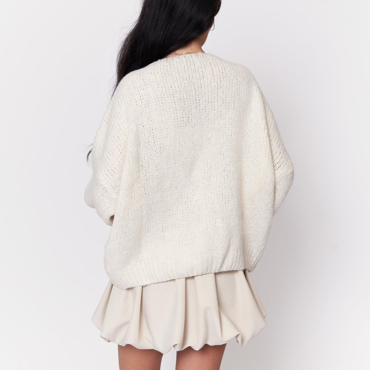 Oversized Cardigan with Bows