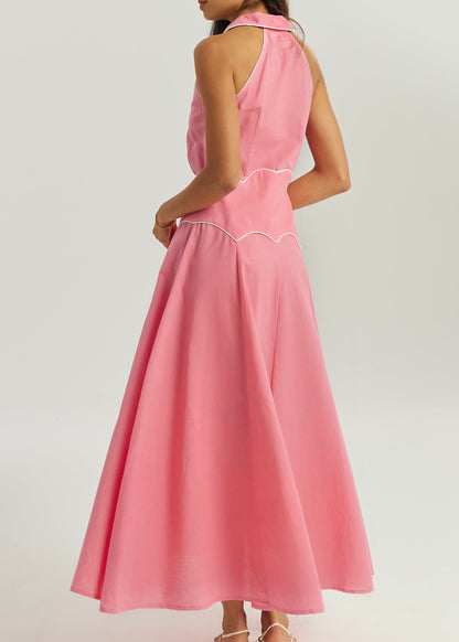 Vestido Kalila de iconos en contraste | Rosa