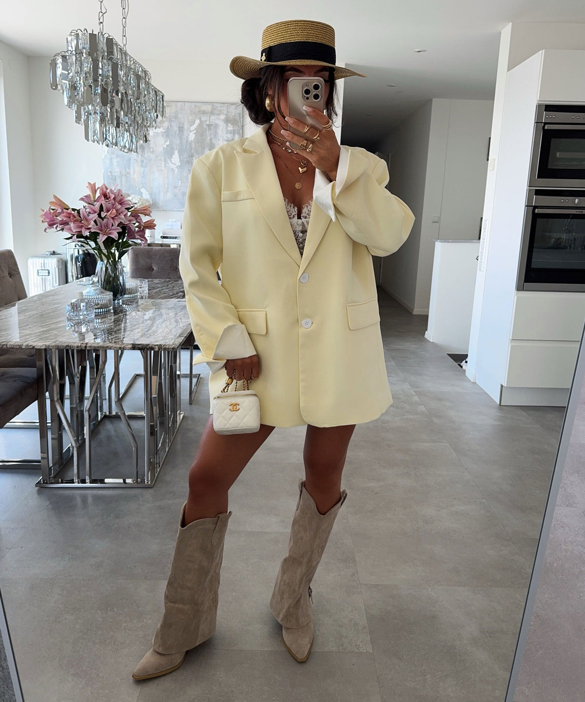 Botas vaqueras Lavinia beige