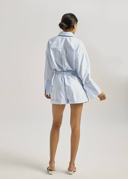 Camisa de rayas Portofino | Azul/Blanco