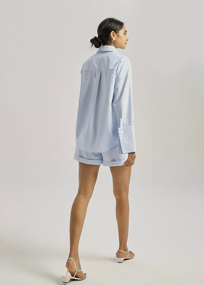 Camisa de rayas Portofino | Azul/Blanco