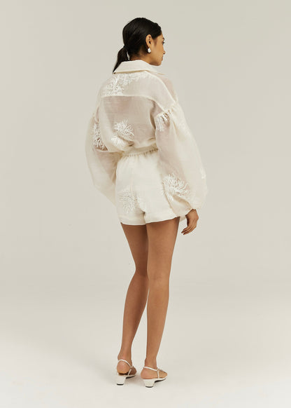Camisa bordada Sophia | Vainilla