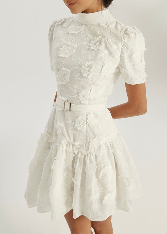 Vestido de día floral Vikarla | Blanco