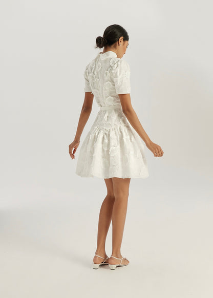 Vestido de día floral Vikarla | Blanco