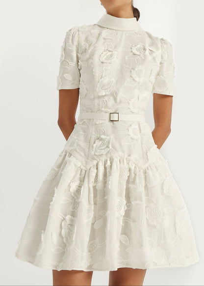 Vestido de día floral Vikarla | Blanco