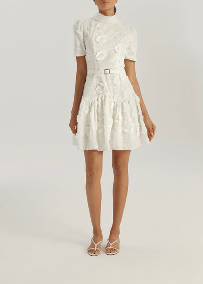 Vestido de día floral Vikarla | Blanco