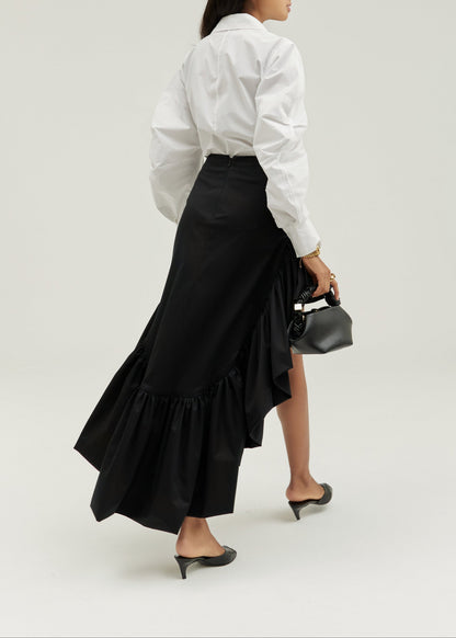 Camisa Eva fruncida con botones | Blanca