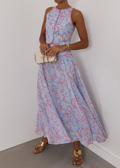 Top Dream estampado Patriza | Mezcla de azul pastel
