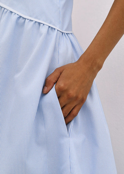 Vestido veraniego de día a rayas Sezene | Rayas azules