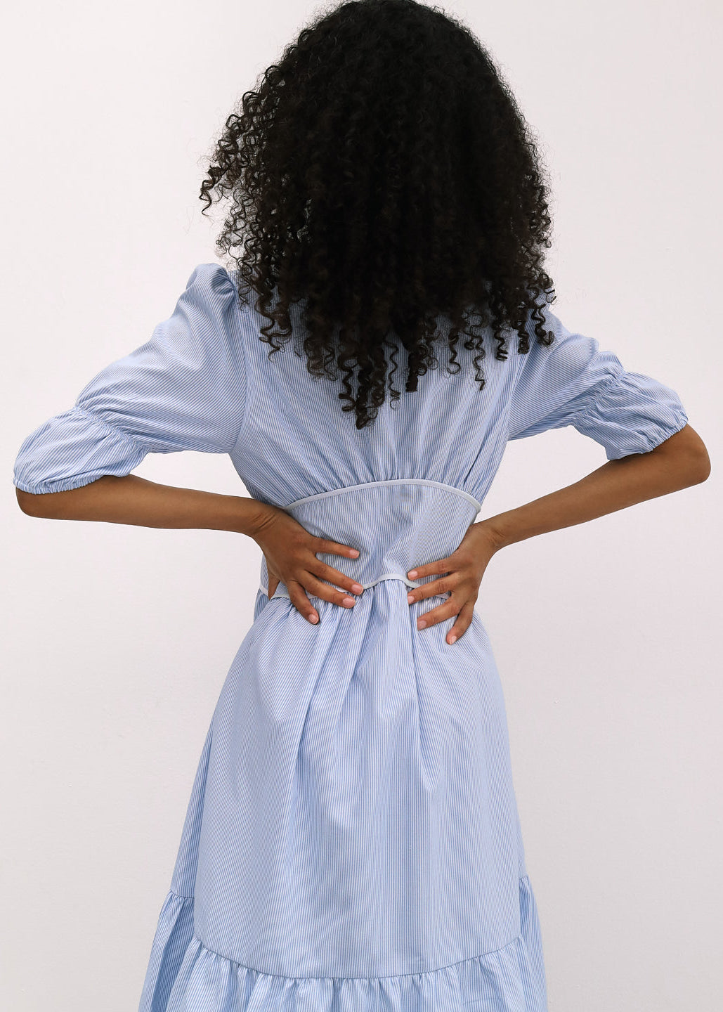 Vestido veraniego de día a rayas Sezene | Rayas azules