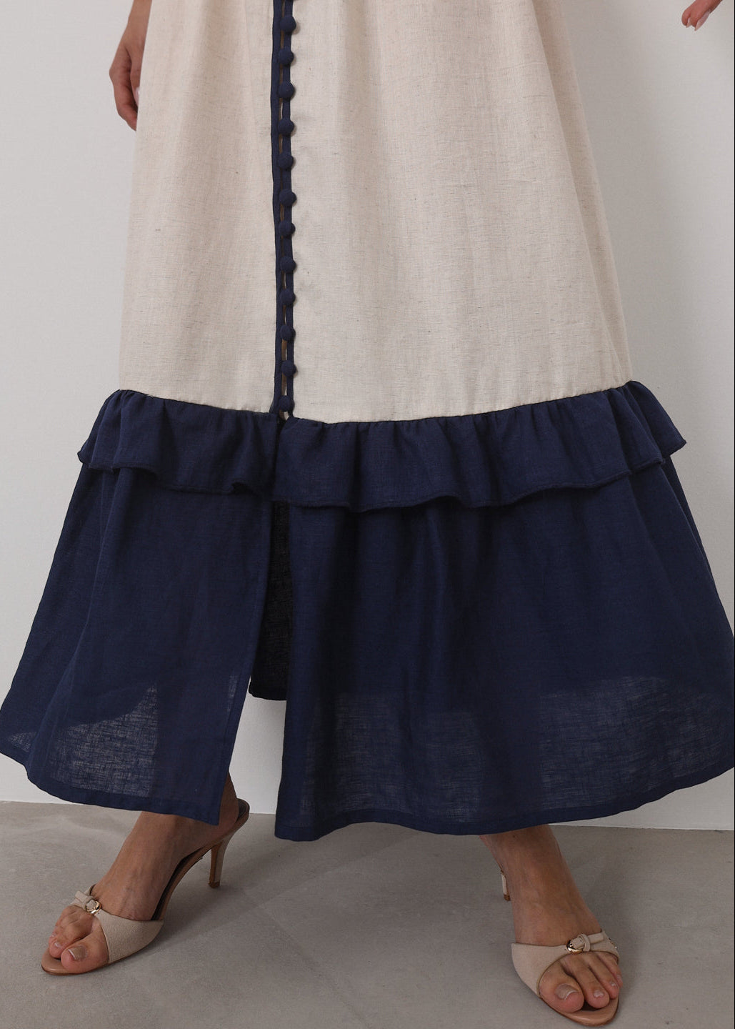 Vestido maxi de contraste Siam | Arena y Mar