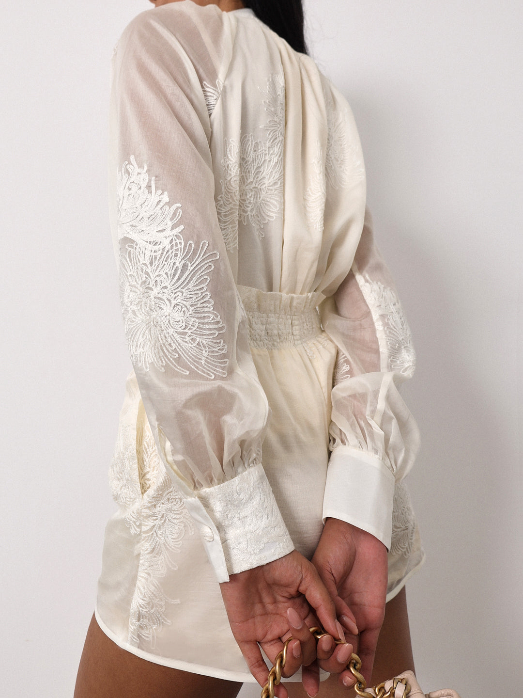 Blusa bordada Yara | Crema