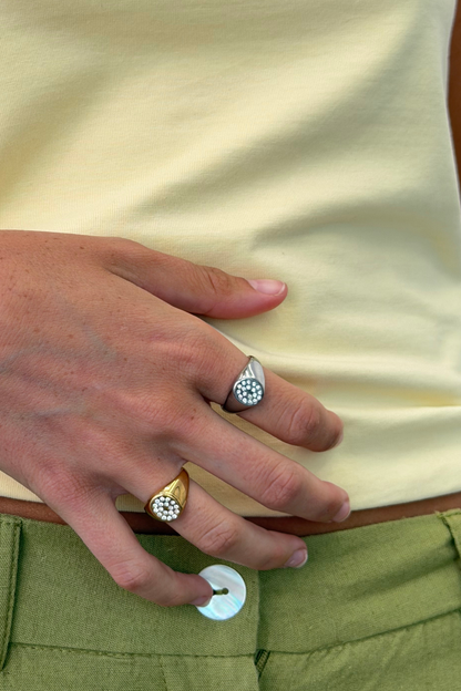 Anillo de sello de circón