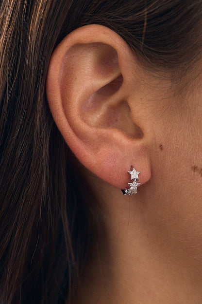Mini aro de circonitas con estrellas (unidad)