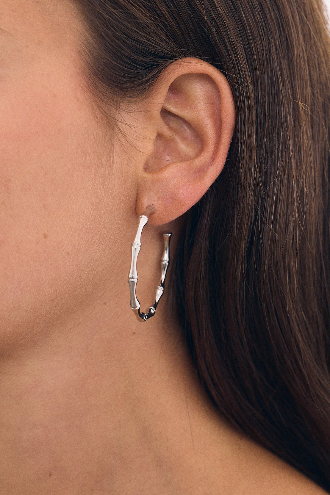Pendientes de bambú de 3,5 cm