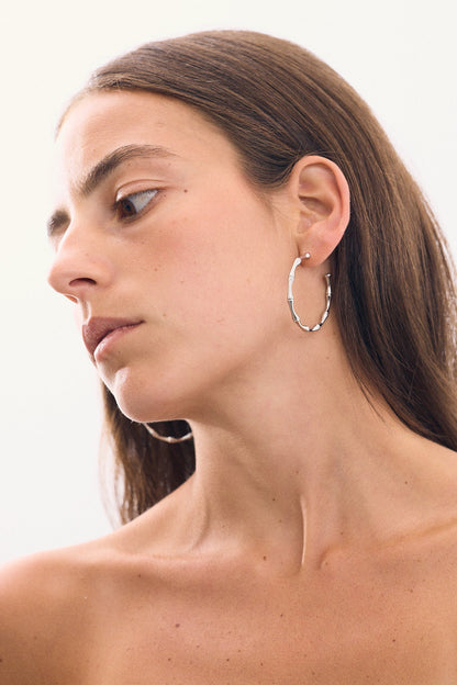 Pendientes de bambú de 3,5 cm