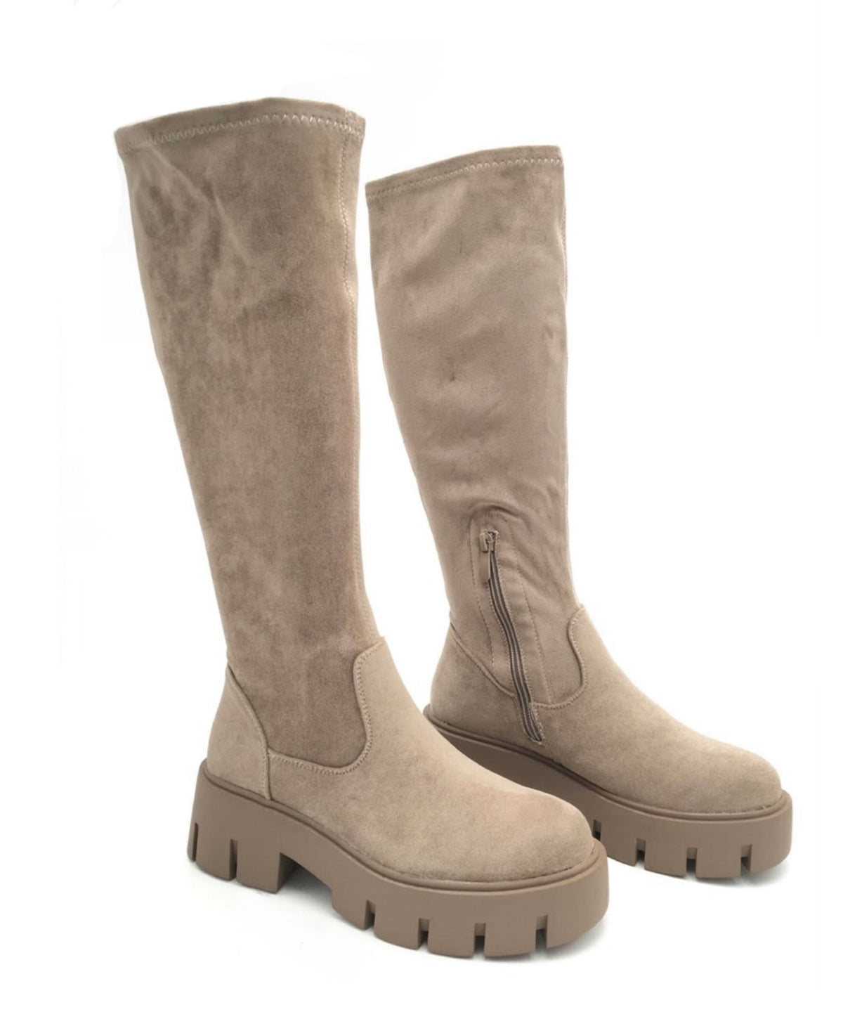 Botas de ante Asha beige