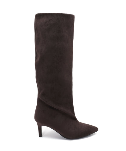 Botas de ante de tacón de aguja Auri marrones