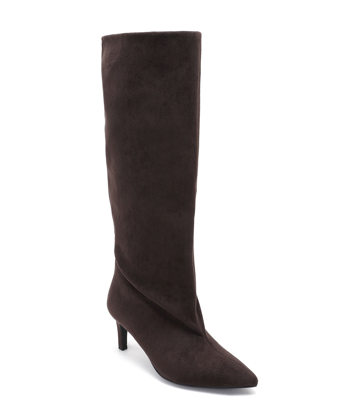 Botas de ante de tacón de aguja Auri marrones