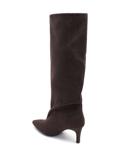Botas de ante de tacón de aguja Auri marrones