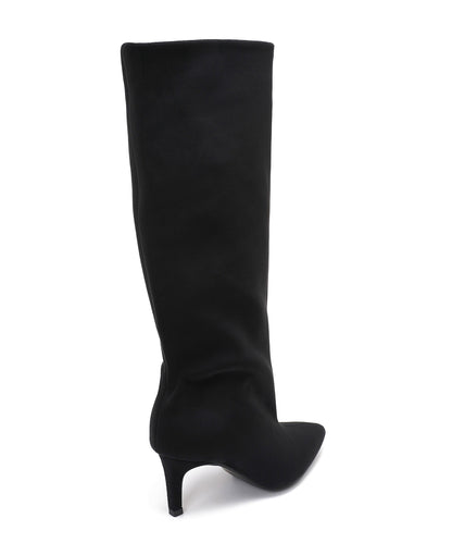 Botas de ante con tacón de aguja Auri negras