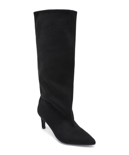 Botas de ante con tacón de aguja Auri negras
