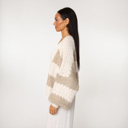Bold Stripes Oversized Cardigan