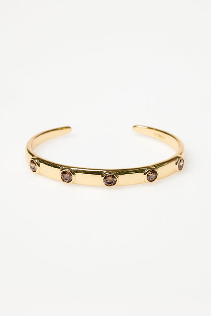 Pulsera de circonitas marrones