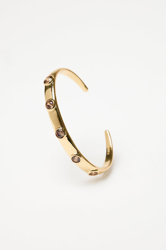 Pulsera de circonitas marrones