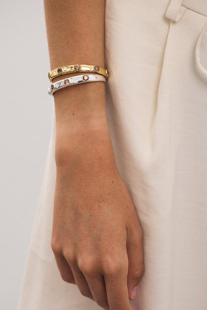 Pulsera de circonitas marrones