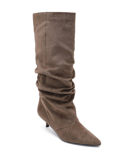 Botas de ante con tacón de aguja Brea Camel