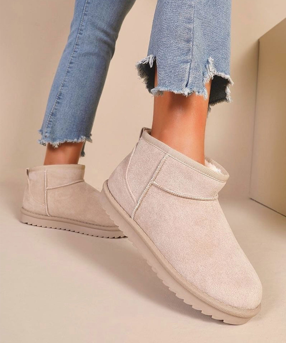 Botines forrados Ciri Beige