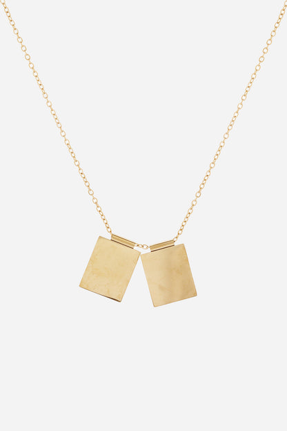 Collar con doble placa