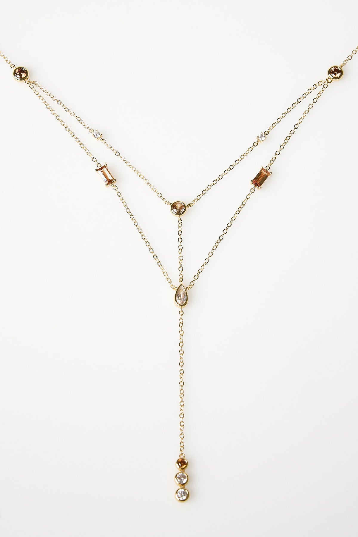 Collar doble de circonitas
