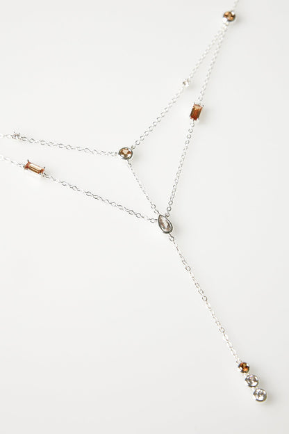 Collar doble de circonitas