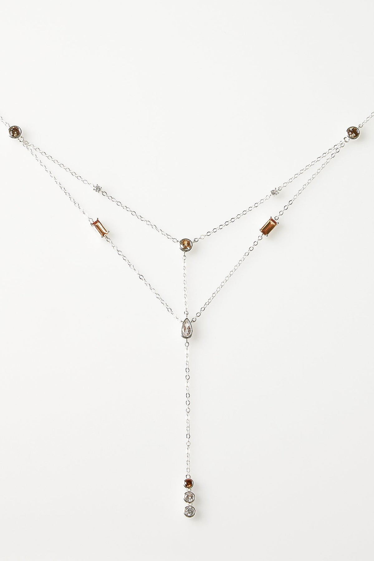 Collar doble de circonitas