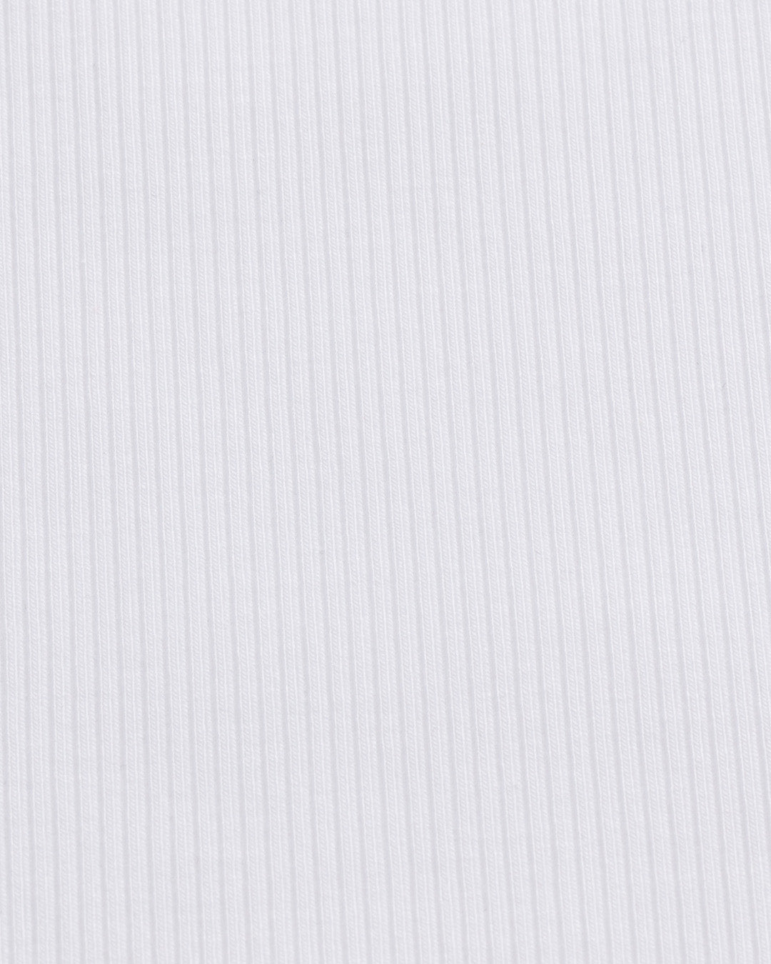 Camiseta de cuello redondo acanalada para mujer - Blanca