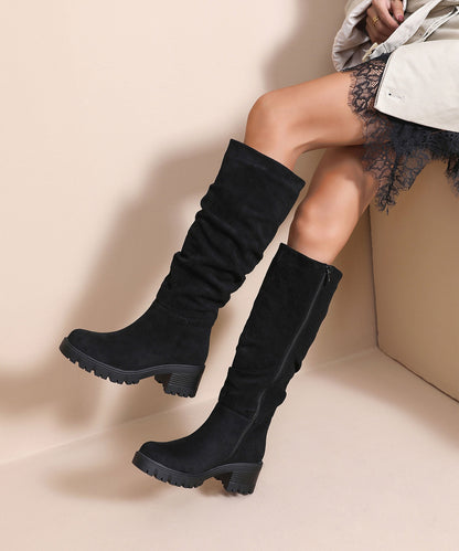 Botas de ante Fawn negras