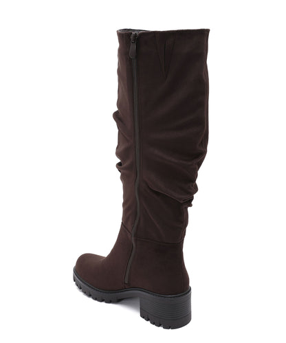 Botas de ante color marrón leonado