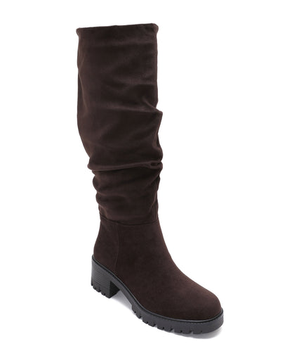 Botas de ante color marrón leonado