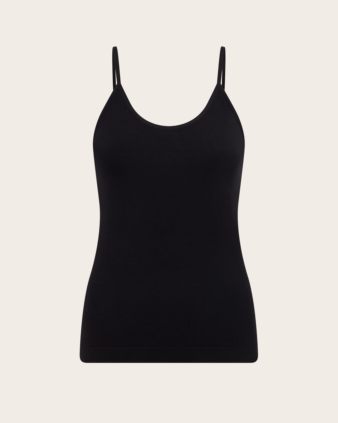 Top de tirantes de capa base - Negro