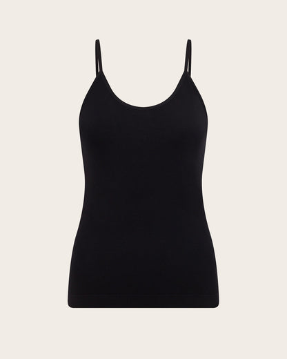 Top de tirantes de capa base - Negro