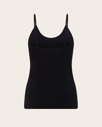 Top de tirantes de capa base - Negro